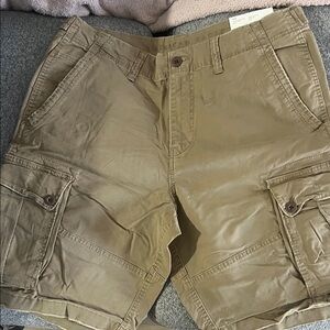 American Eagle Outfitters Men's Khaki Cargo Shorts